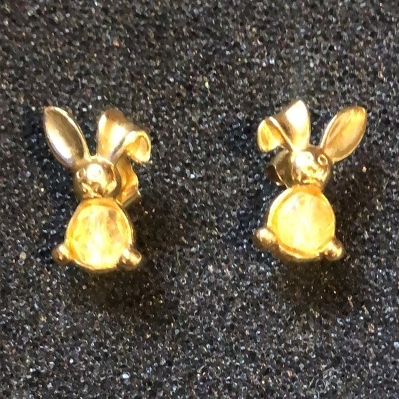 Cute Vintage Avon Bunny Earrings - Picture 2 of 4